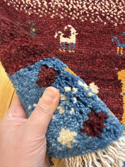 画像4: ギャッベ/座布団サイズ45×43cm（フリンジ・ボンボリあり）