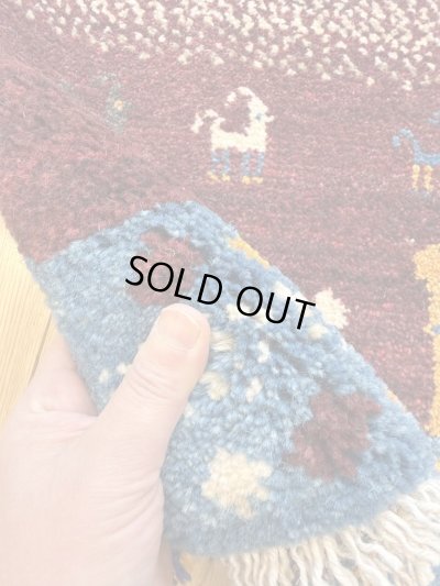 画像4: ギャッベ/座布団サイズ45×43cm（フリンジ・ボンボリあり）