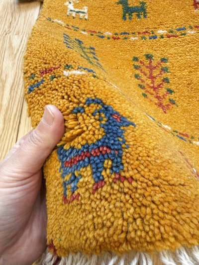 画像4: ギャッベ/座布団サイズ40×43cm（フリンジ・ボンボリあり）