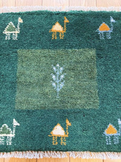 画像2: ギャッベ/座布団サイズ41×45cm（フリンジ・ボンボリあり）