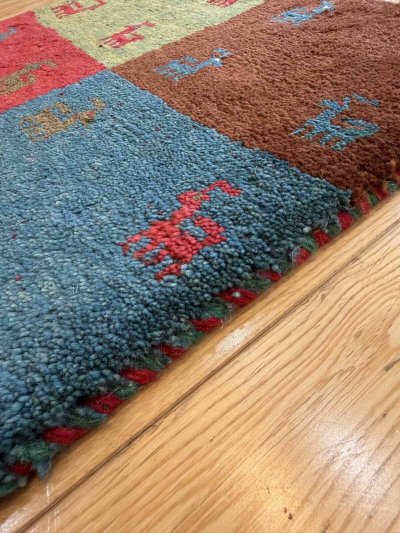 画像5: ギャッベ/座布団サイズ39×40cm（フリンジ・ボンボリあり）