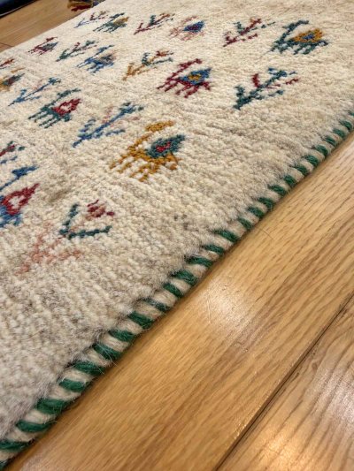 画像4: ギャッベ/座布団サイズ42×44cm（フリンジ・ボンボリあり）