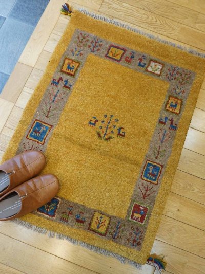 画像1: ギャッベ/玄関マット大87×63cm