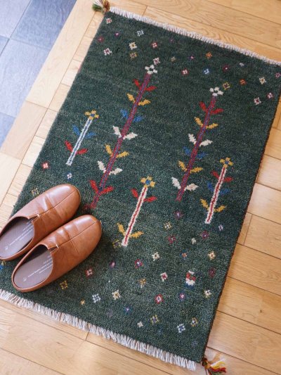 画像1: ギャッベ/玄関マット大88×60cm