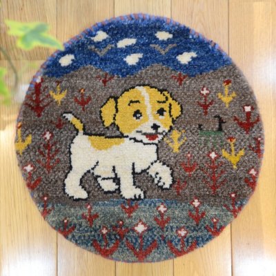 画像1: カシュクリ/座布団サイズ・丸38×38cm