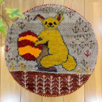 カシュクリ/座布団サイズ・丸39×40cm