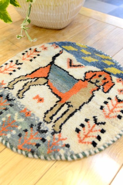 画像2: カシュクリ/座布団サイズ・丸38×38cm