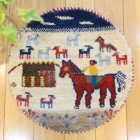 カシュクリ/座布団サイズ・丸37×38cm