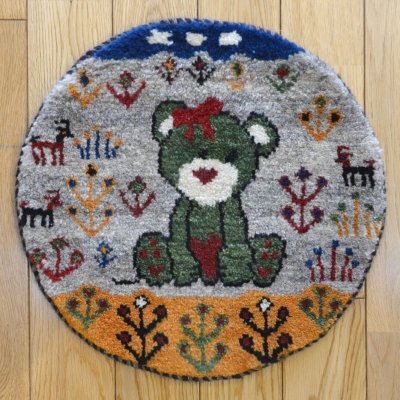 画像1: カシュクリ/座布団サイズ・丸38×39cm