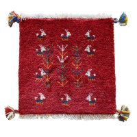 ギャッベ/座布団サイズ40×41cm（フリンジ・ボンボリあり）