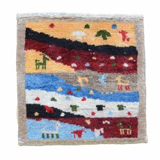 画像1: カシュクリ/座布団サイズ・四角39×38cm(フリンジなし) (1)