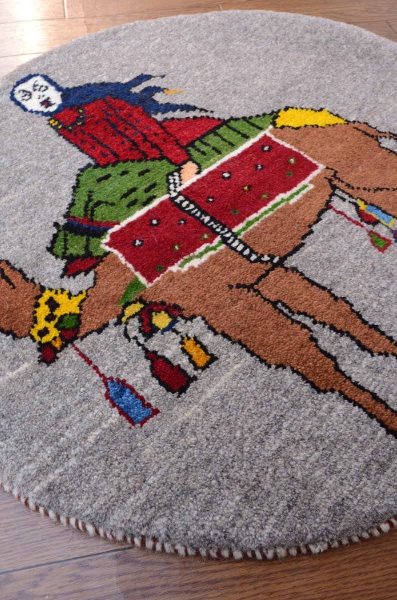 画像3: カシュクリ/座布団サイズ大・丸58×60cm (3)