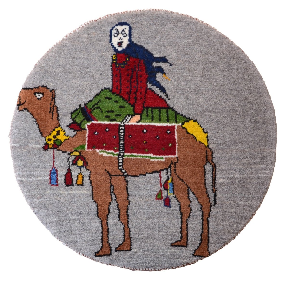 画像1: カシュクリ/座布団サイズ大・丸58×60cm (1)