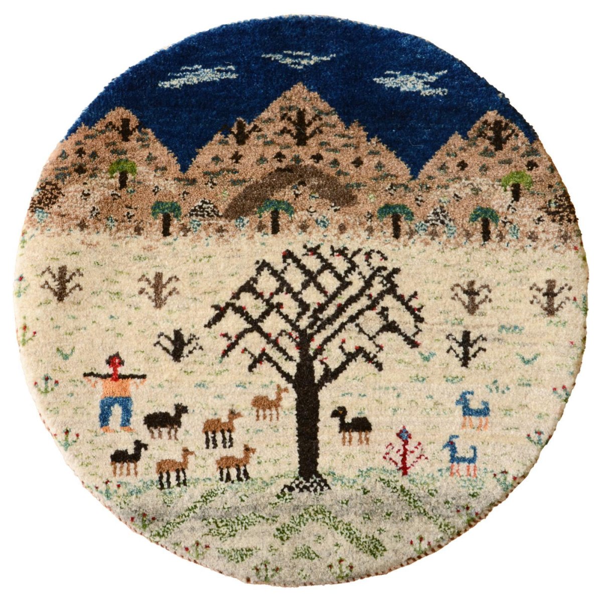 画像1: カシュクリ/座布団サイズ大・丸58×58cm (1)