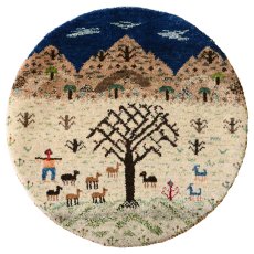画像1: カシュクリ/座布団サイズ大・丸58×58cm (1)
