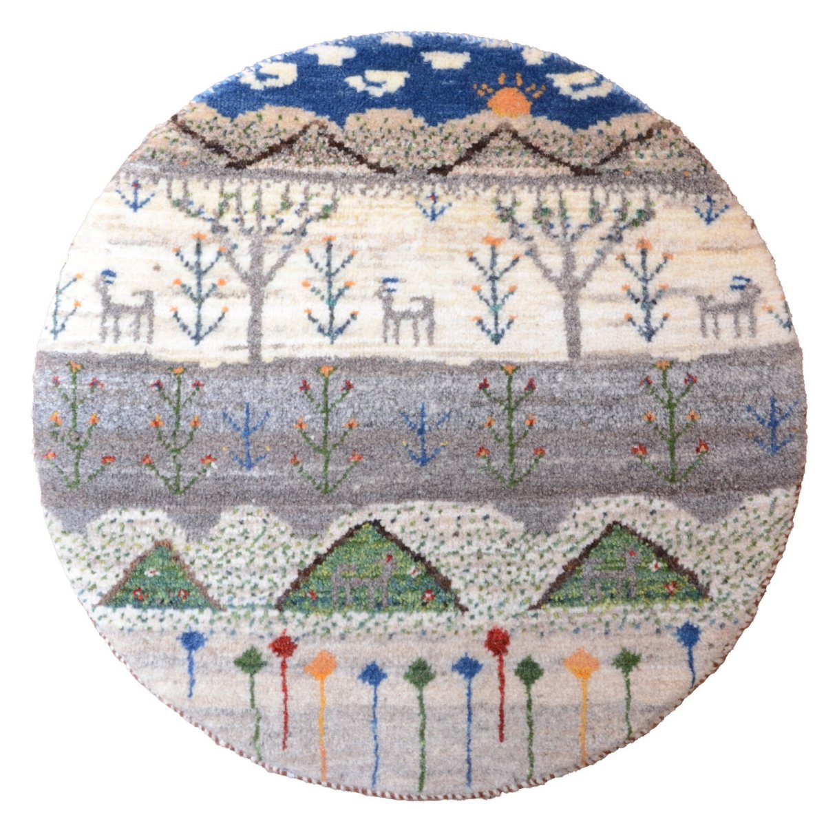 画像1: カシュクリ/座布団サイズ大・丸60×60cm (1)