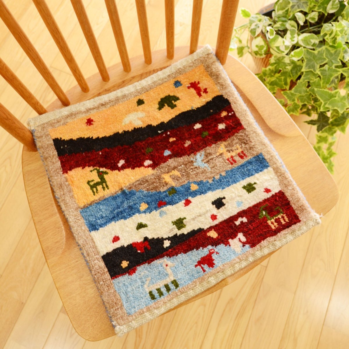 画像7: カシュクリ/座布団サイズ・四角39×38cm(フリンジなし) (7)