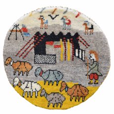 画像1: カシュクリ/座布団サイズ・丸39×41cm (1)