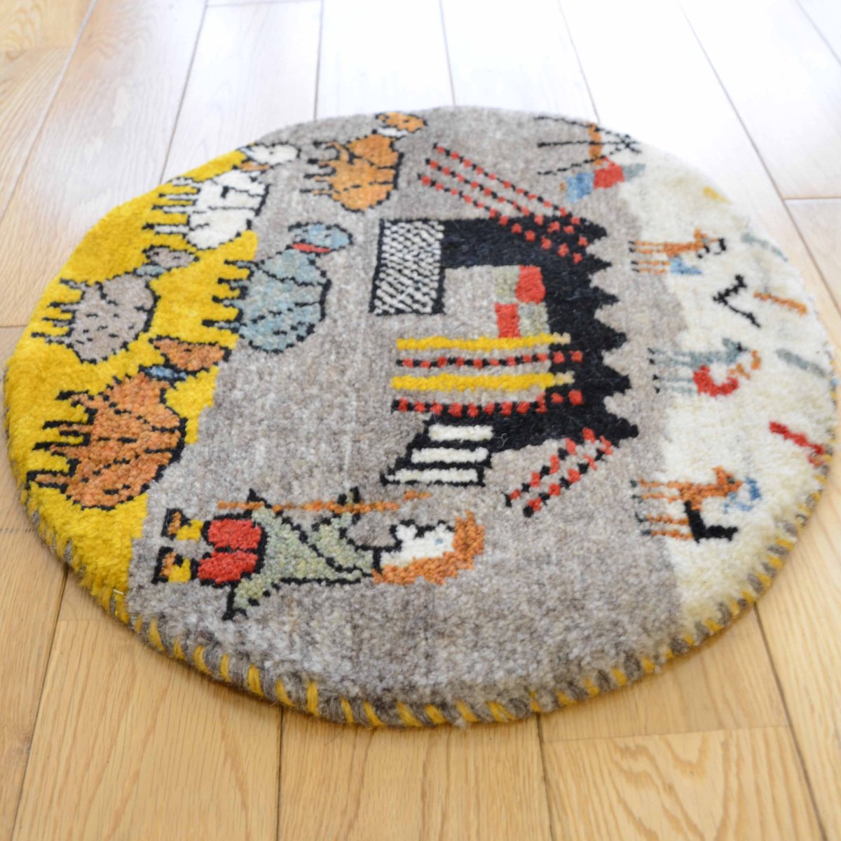 画像3: カシュクリ/座布団サイズ・丸39×41cm (3)