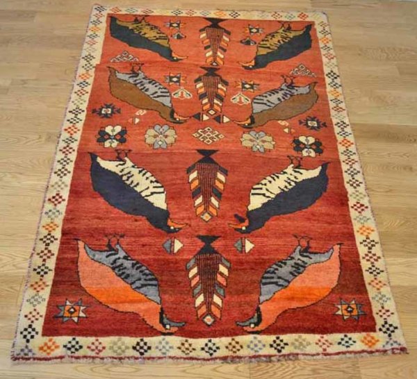 画像3: オールドギャッベ （鳥）153×100cm (3)