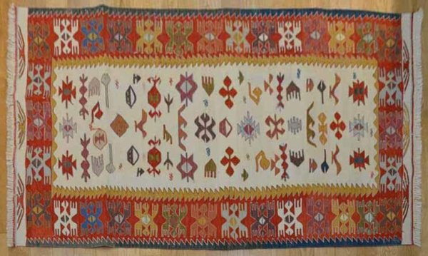 画像2: コンヤキリム【アクセントラグサイズ】 167×99 cm (2)