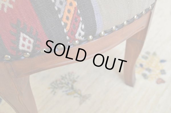 画像3: オールドキリムオットマン/楕円 (3)