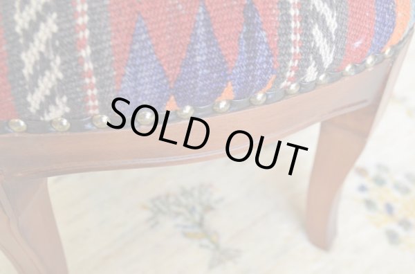 画像3: オールドキリムオットマン/楕円 (3)