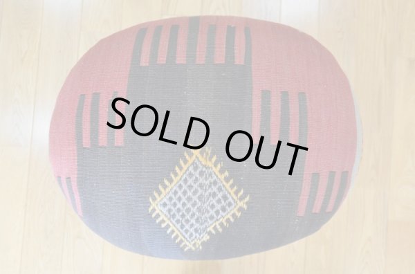 画像5: オールドキリムオットマン/楕円 (5)