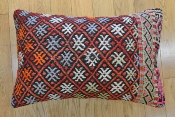 画像1: キリムクッションカバー 60×40cm (中材付き) (1)