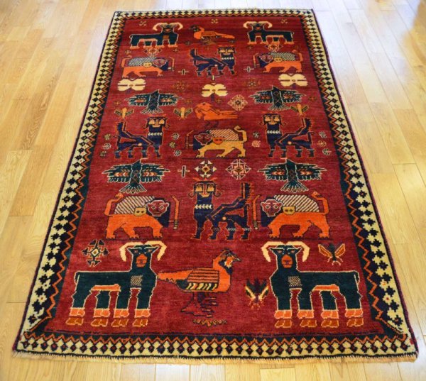 画像2: オールドギャッベ (ライオン)192×110cm (2)