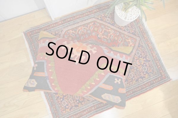 画像5: キリムクッションカバー 60×40cm (中材付き) (5)