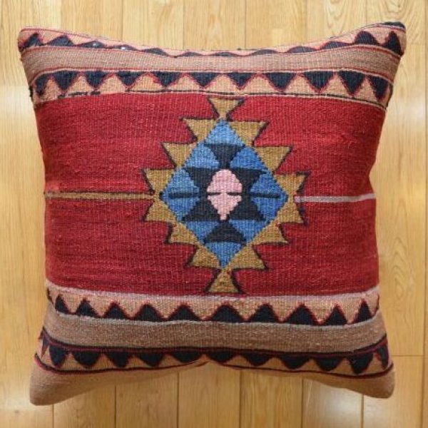 画像2: キリムクッションカバー 50×50cm (中材付き) (2)