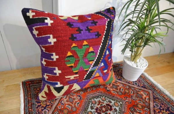 画像6: キリムクッションカバー 50×50cm (中材付き) (6)