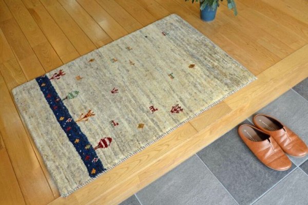 画像2: ギャッベ/玄関マット大89×59cm (2)