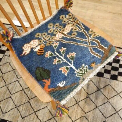 画像3: カシュクリ/座布団サイズ・四角41×41cm（フリンジ・ボンボリあり）