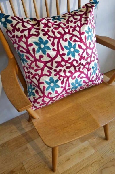 画像3: シルク&ベルベットクッションカバー約50×50cm（中材付き）