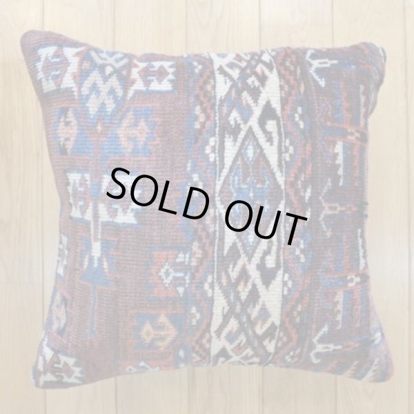 画像2: アンティーク絨毯クッションカバー 40×40cm  (2)