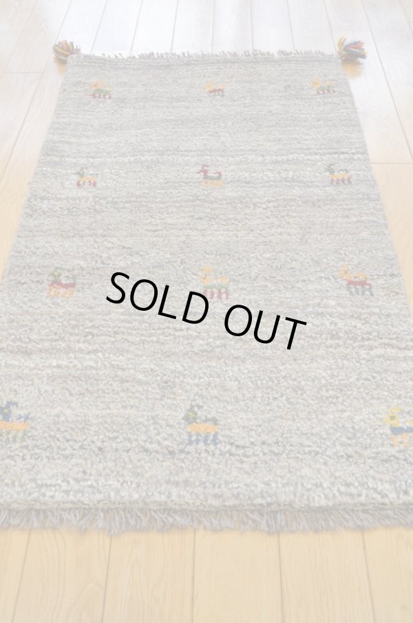 画像2: ギャッベ/玄関マット大91×58cm (2)