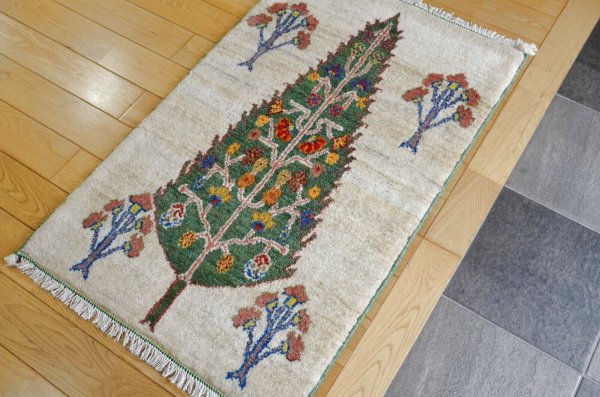 画像2: ギャッベ/玄関マット大91×57cm (2)