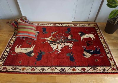 画像3: オールドギャッベ（ライオン）217×140cm