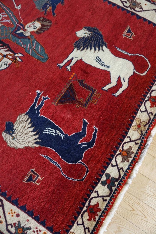 画像5: オールドギャッベ(ライオン)217×140cm (5)