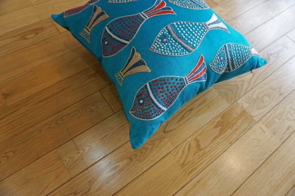 画像5: スザーニクッションカバー約50×50cm(中材付き） (5)