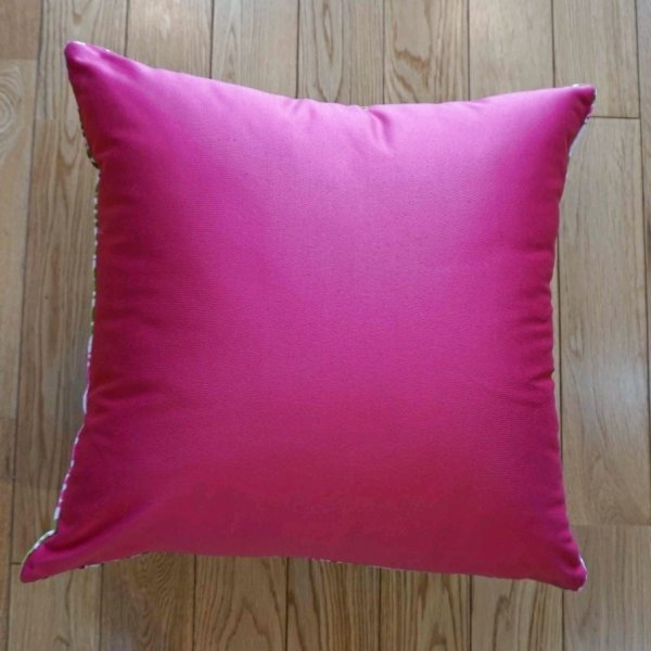 画像4: シルク&ベルベットクッションカバー約50×50cm（中材付き） (4)