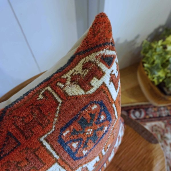 画像4: アンティーク絨毯クッションカバー 40×40cm  (4)