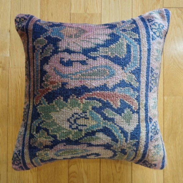 画像2: アンティーク絨毯クッションカバー 40×40cm  (2)