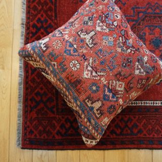アンティーク絨毯クッションカバー 40×40cm - abraj（ア