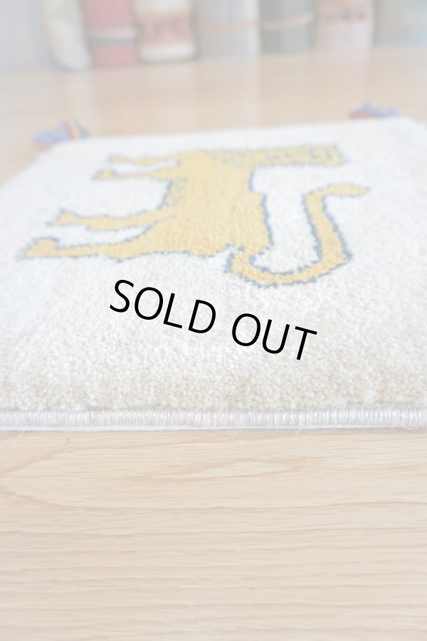 画像5: ギャッベ/座布団サイズ40×41cm（フリンジ・ボンボリあり） (5)