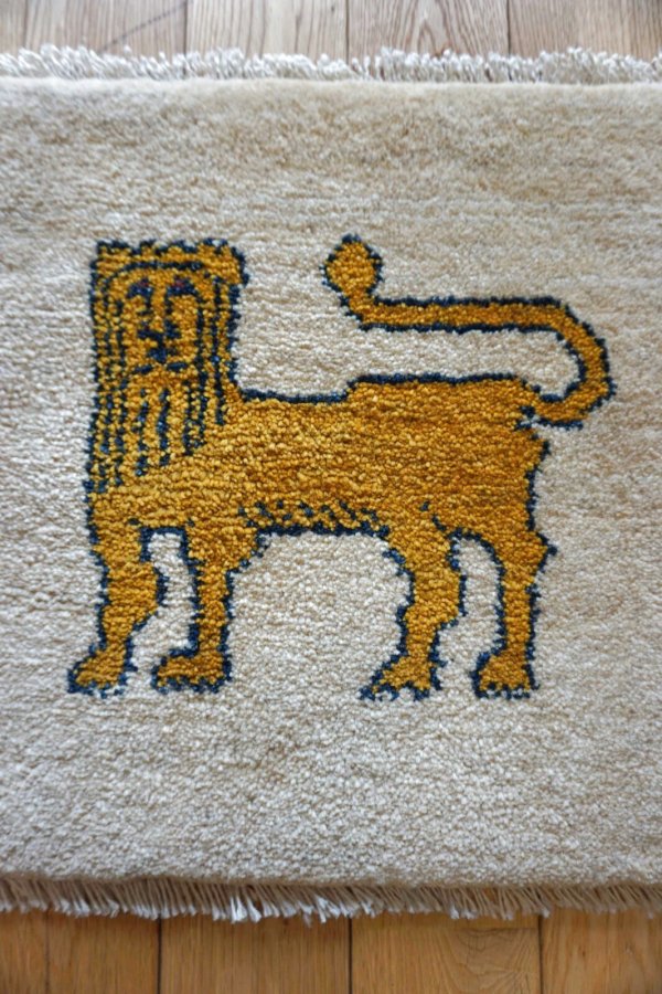 画像3: ギャッベ/座布団サイズ40×41cm（フリンジ・ボンボリあり） (3)