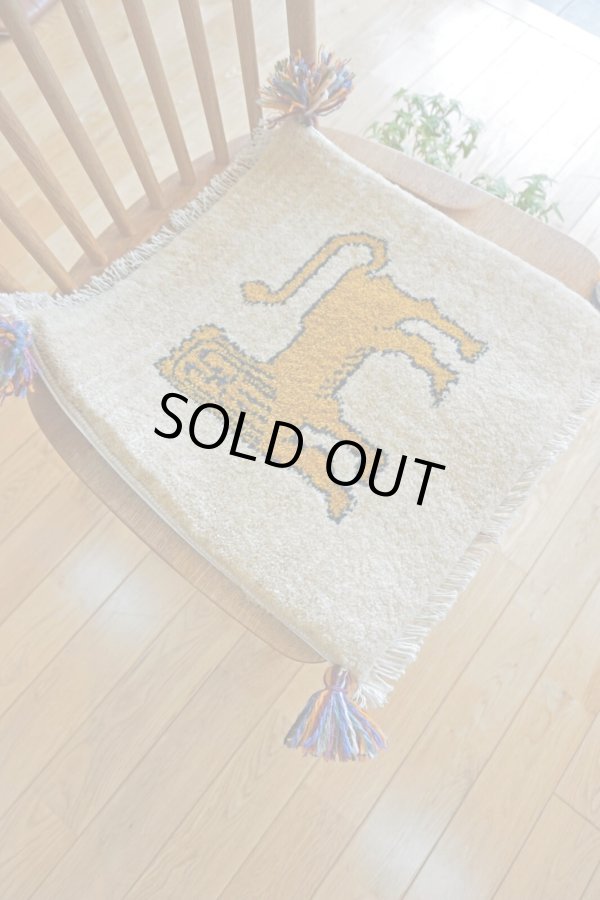 画像7: ギャッベ/座布団サイズ40×41cm（フリンジ・ボンボリあり） (7)