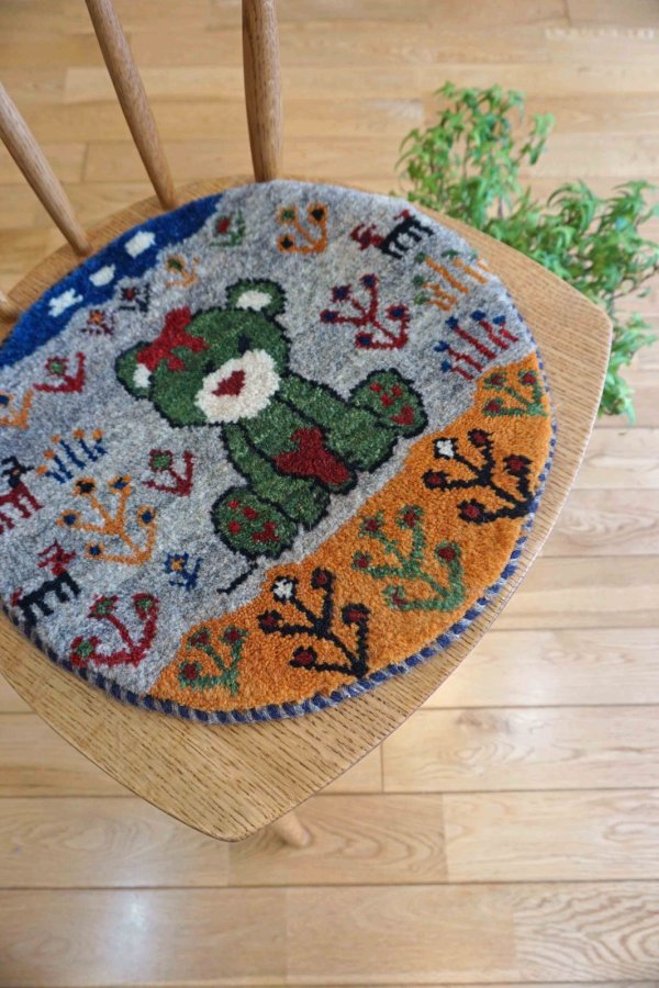 画像5: カシュクリ/座布団サイズ・丸39×39cm (5)